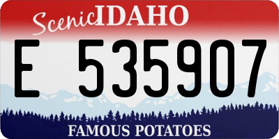 ID license plate E535907