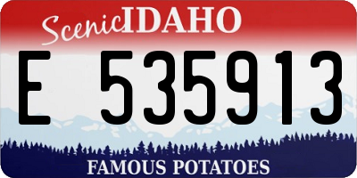 ID license plate E535913