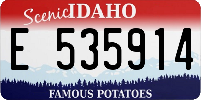 ID license plate E535914