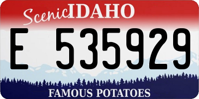 ID license plate E535929