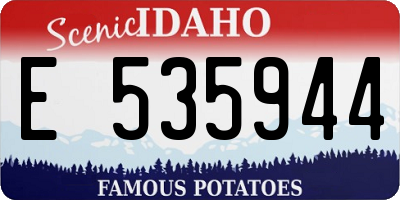 ID license plate E535944