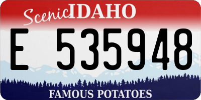 ID license plate E535948