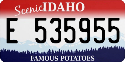 ID license plate E535955