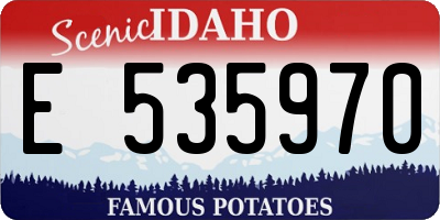 ID license plate E535970
