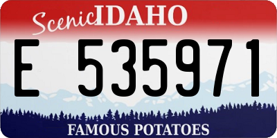 ID license plate E535971