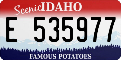 ID license plate E535977