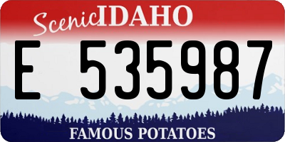 ID license plate E535987