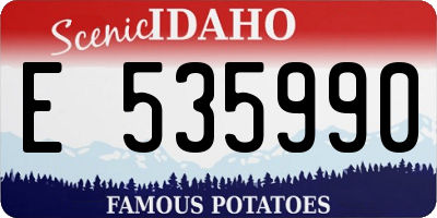 ID license plate E535990