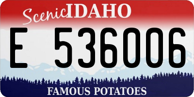 ID license plate E536006