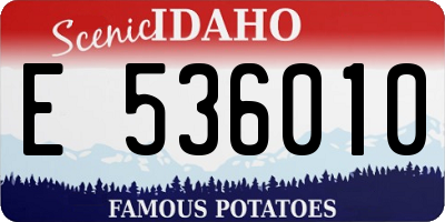 ID license plate E536010