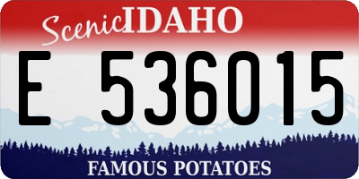 ID license plate E536015