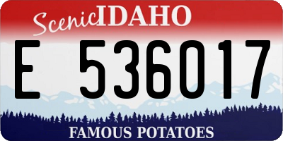 ID license plate E536017