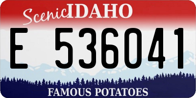 ID license plate E536041