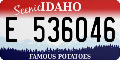 ID license plate E536046