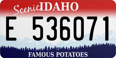 ID license plate E536071