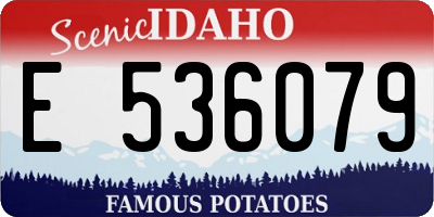 ID license plate E536079
