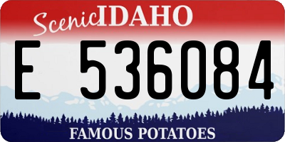 ID license plate E536084