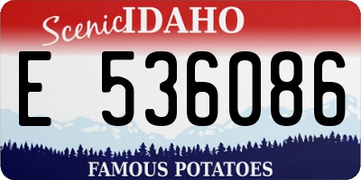 ID license plate E536086