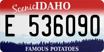 ID license plate E536090