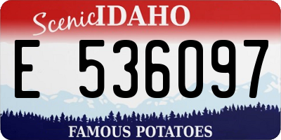 ID license plate E536097