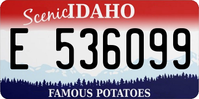 ID license plate E536099