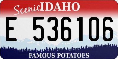 ID license plate E536106