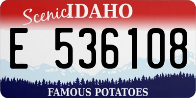 ID license plate E536108