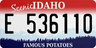 ID license plate E536110