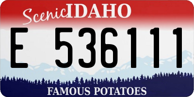 ID license plate E536111
