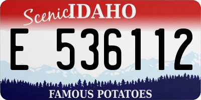 ID license plate E536112