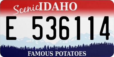 ID license plate E536114