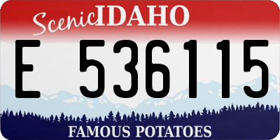 ID license plate E536115