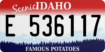 ID license plate E536117