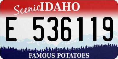 ID license plate E536119
