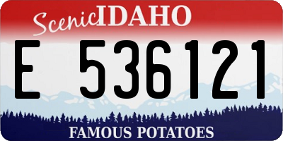 ID license plate E536121