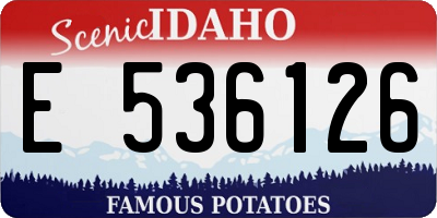 ID license plate E536126