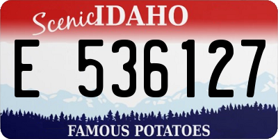 ID license plate E536127