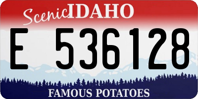 ID license plate E536128