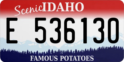 ID license plate E536130
