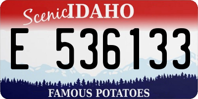 ID license plate E536133