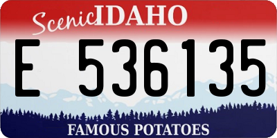 ID license plate E536135