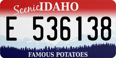 ID license plate E536138