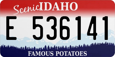 ID license plate E536141