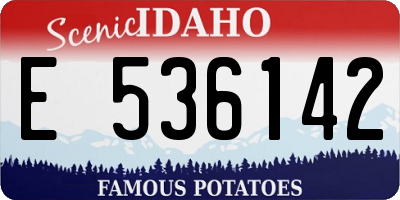 ID license plate E536142