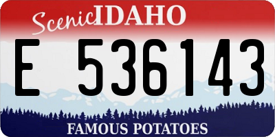 ID license plate E536143