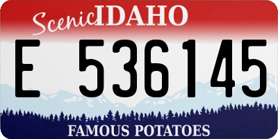 ID license plate E536145