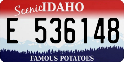 ID license plate E536148