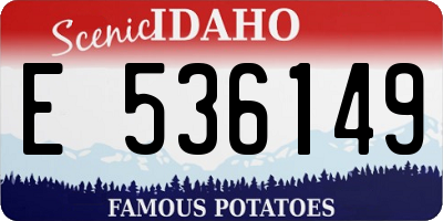 ID license plate E536149