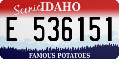 ID license plate E536151