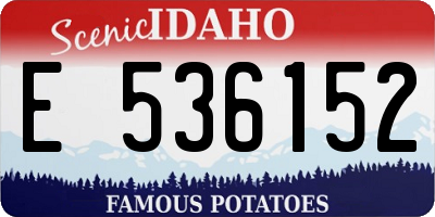 ID license plate E536152